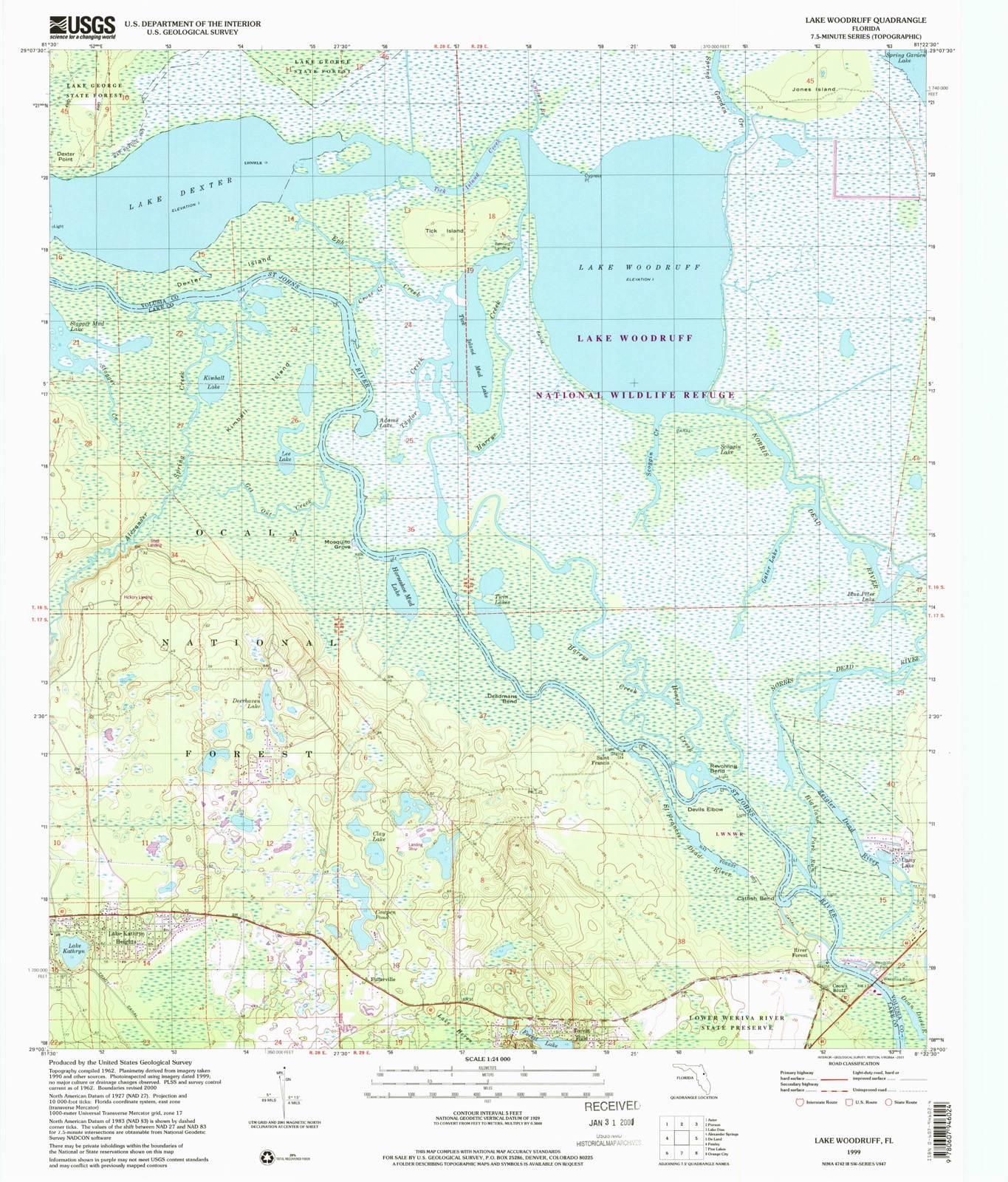 Topographic sheet of River Forest, surveyed 1999