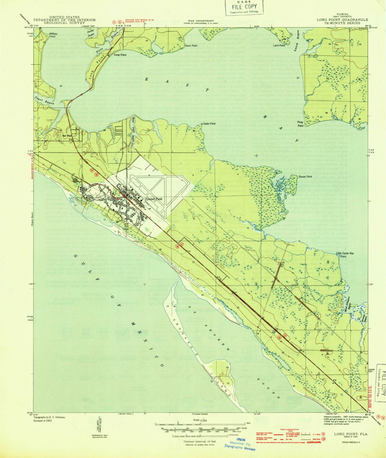 Topographic sheet of Long Point, surveyed 1944