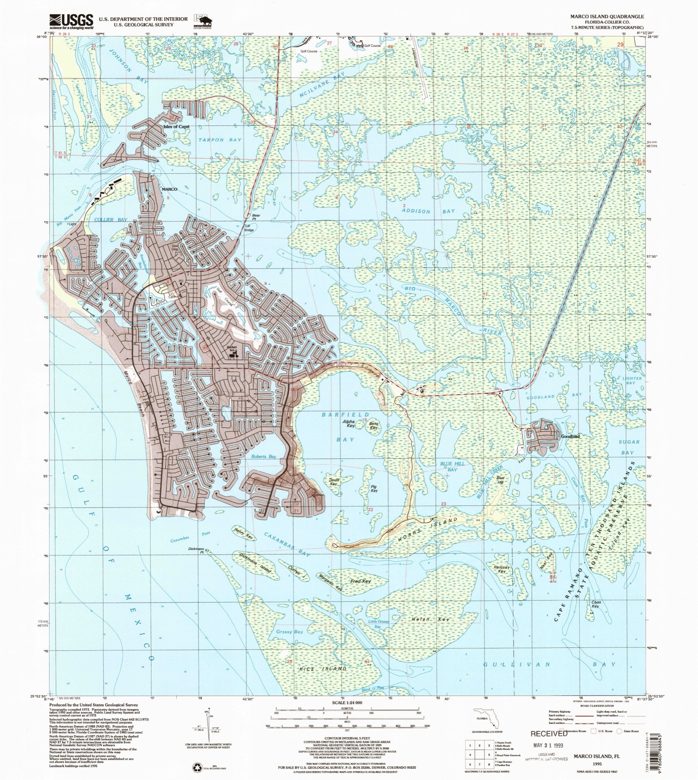 Topographic sheet of Isles of Capri, surveyed 1995