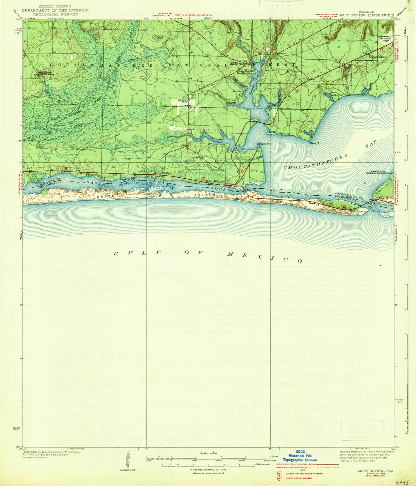 Topographic sheet of Shalimar, surveyed 1938