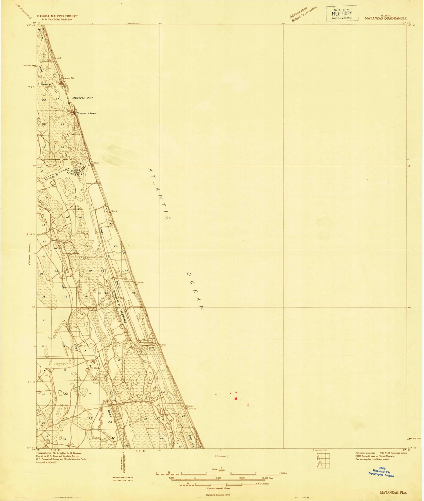 Topographic sheet of Beverly Beach, surveyed 1927