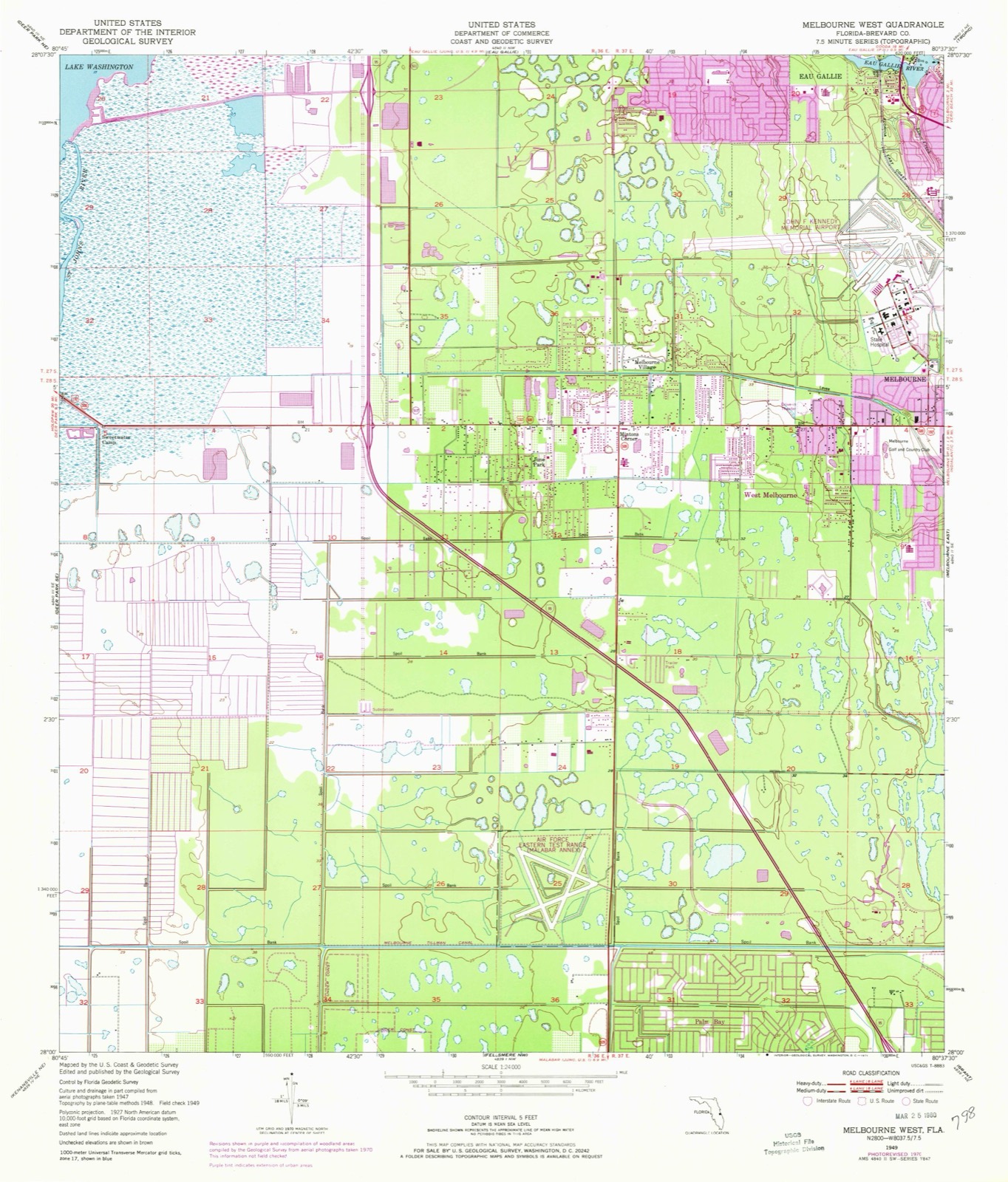 Topographic sheet of June Park, surveyed 1949
