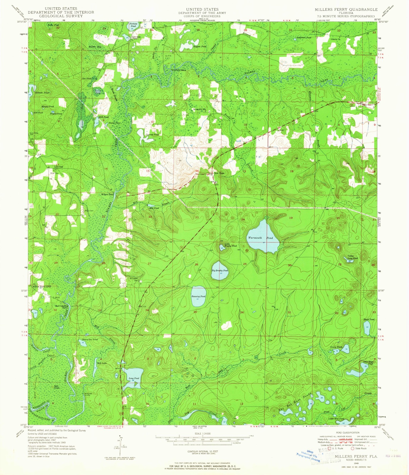 Topographic sheet of Live Oak, surveyed 1949