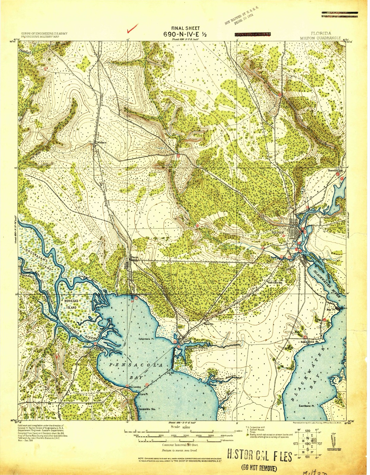 Topographic sheet of Ferry Pass, surveyed 1920
