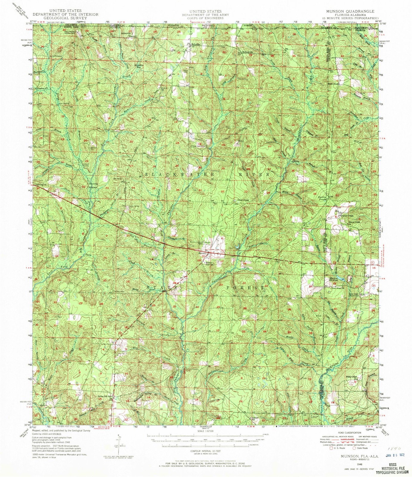 Topographic sheet of Sellersville, surveyed 1948