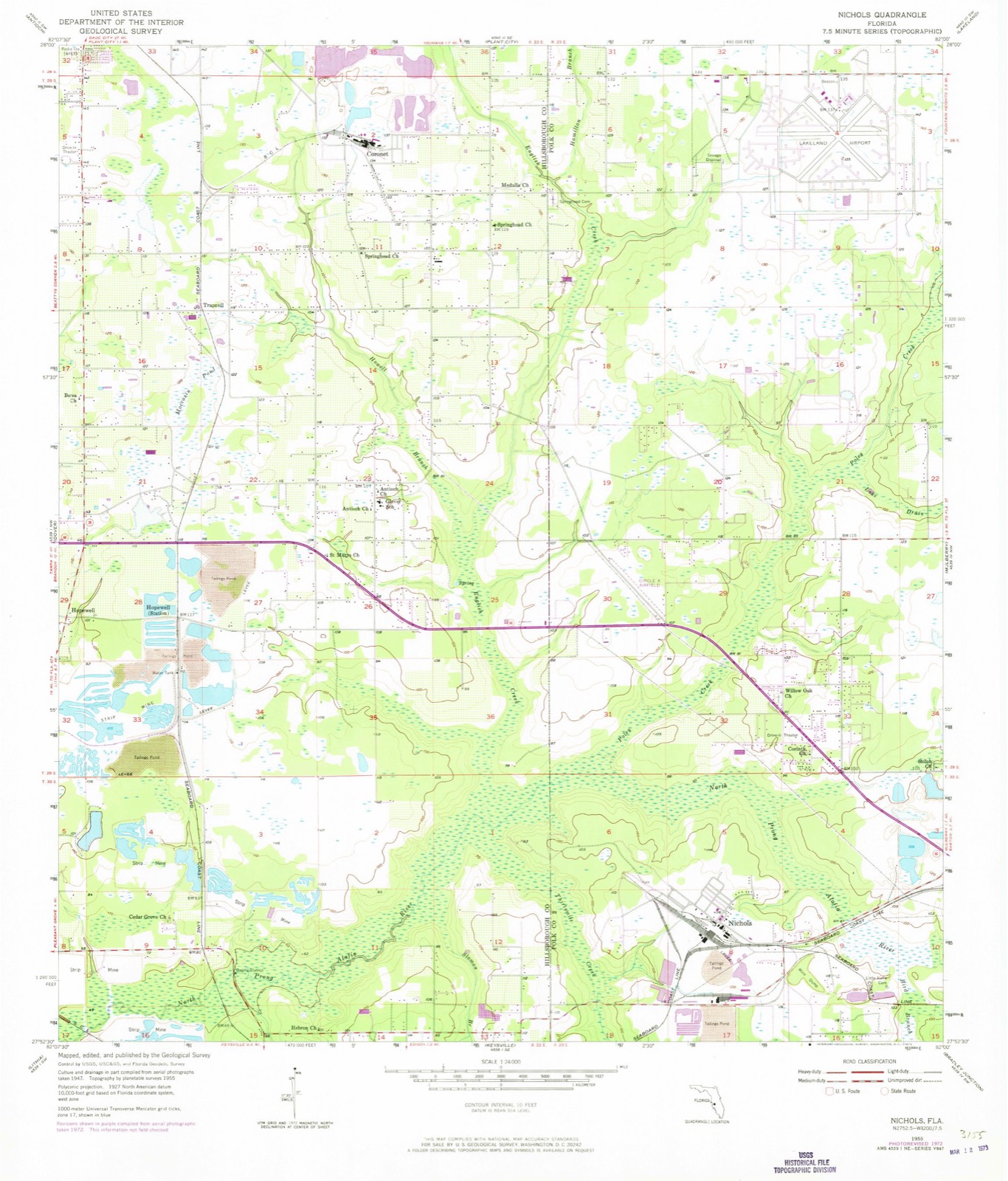 Topographic sheet of Willow Oak, surveyed 1955