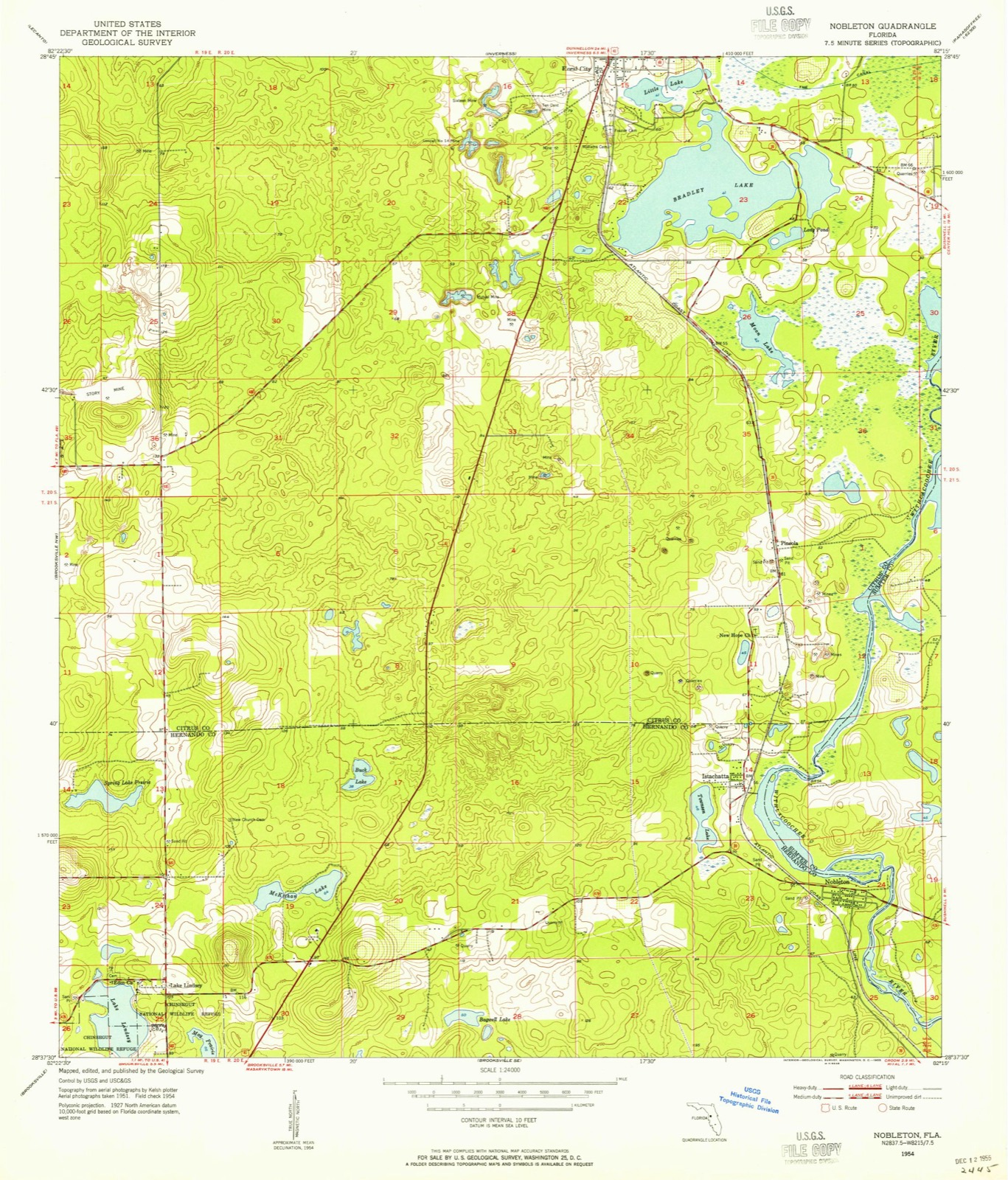 Topographic sheet of Nobleton, surveyed 1954