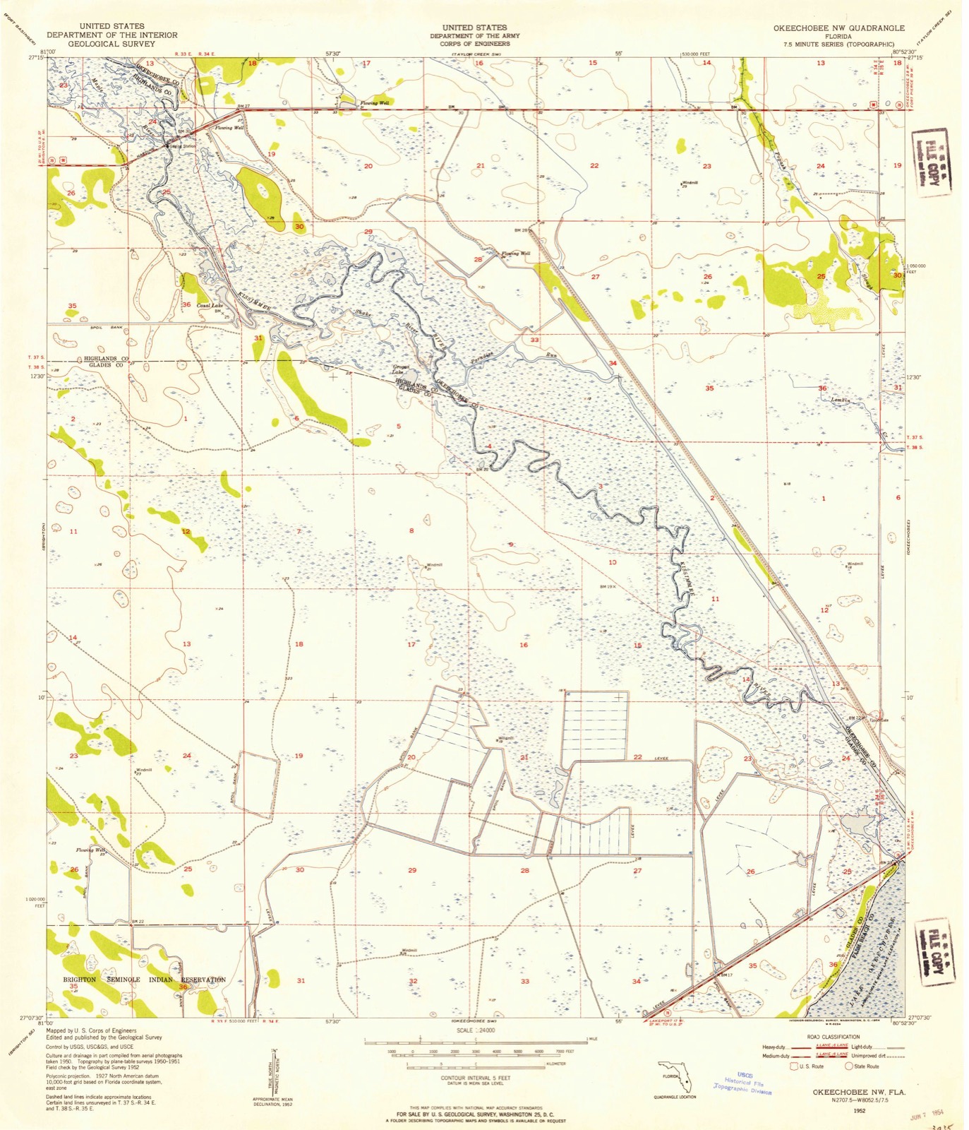 Topographic sheet of Buckhead Ridge, surveyed 1952