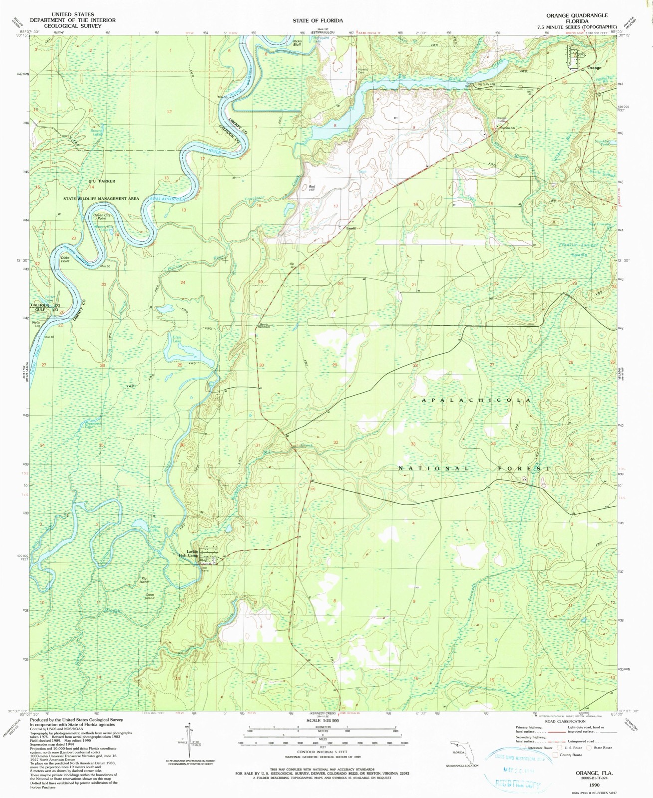 Topographic sheet of Orange, surveyed 1990