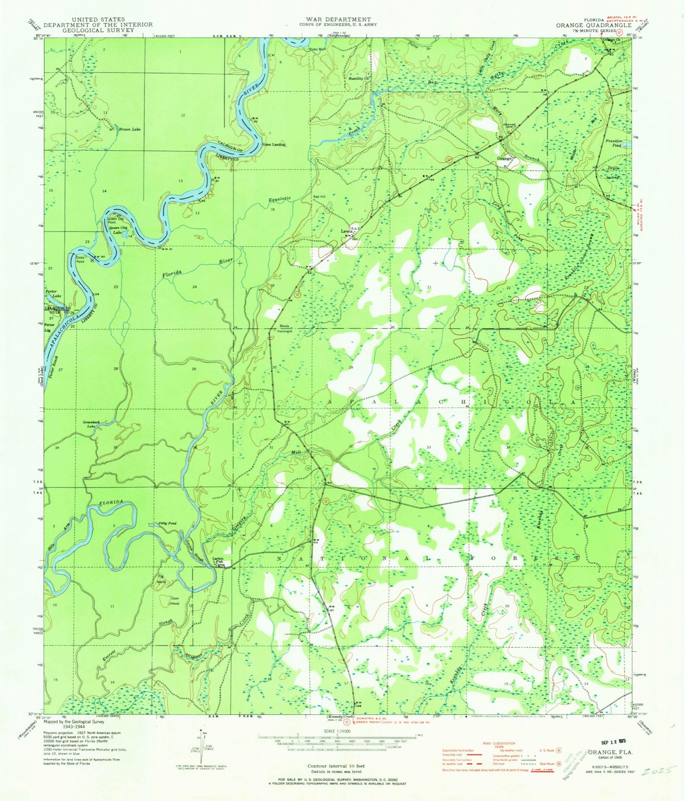 Topographic sheet of Orange, surveyed 1945