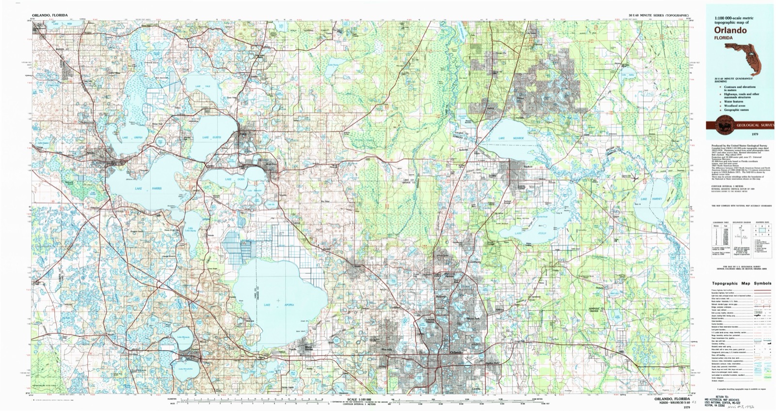 Topographic sheet of Ocoee, surveyed 1979