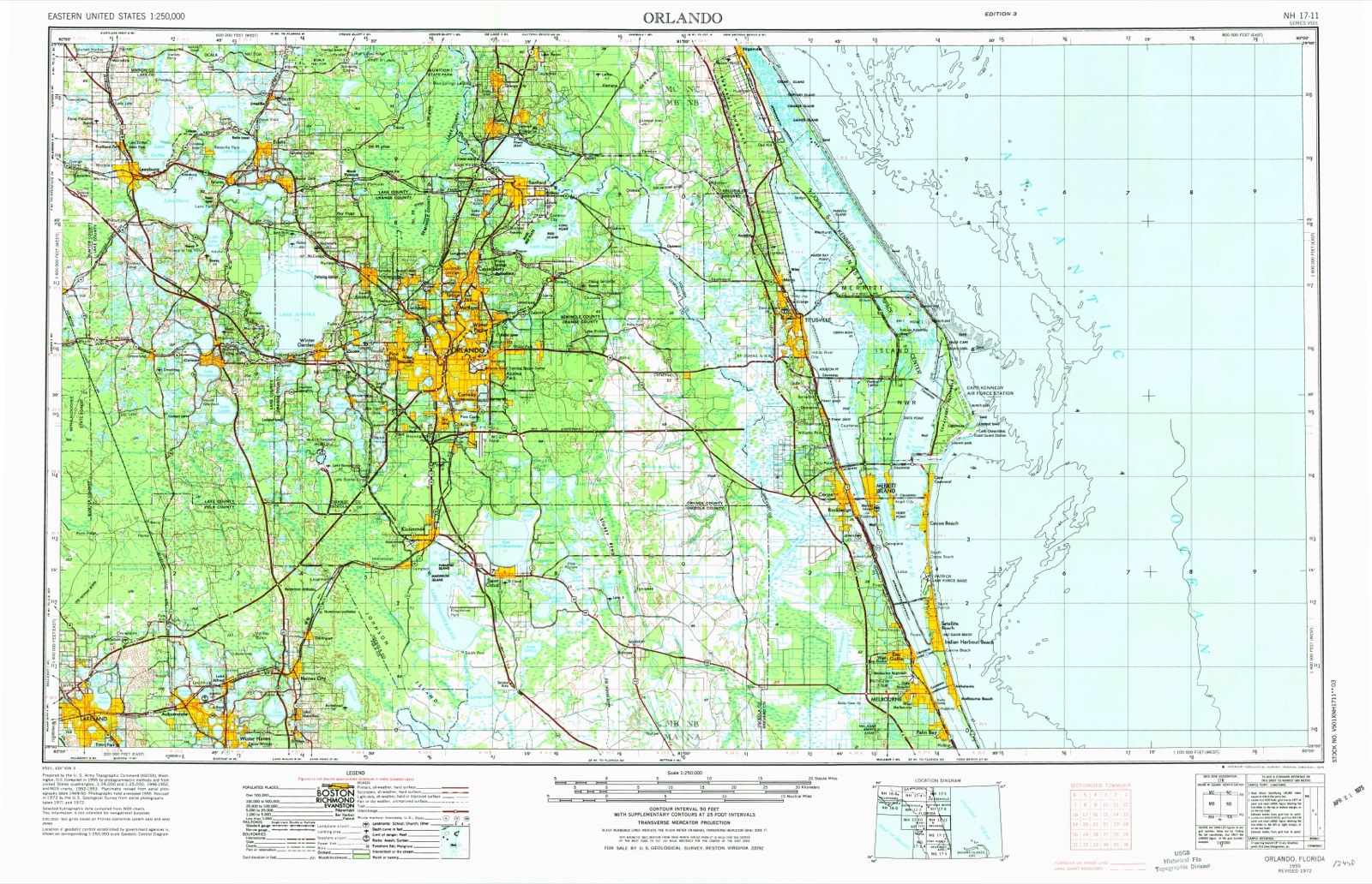 Topographic sheet of Ocoee, surveyed 1955