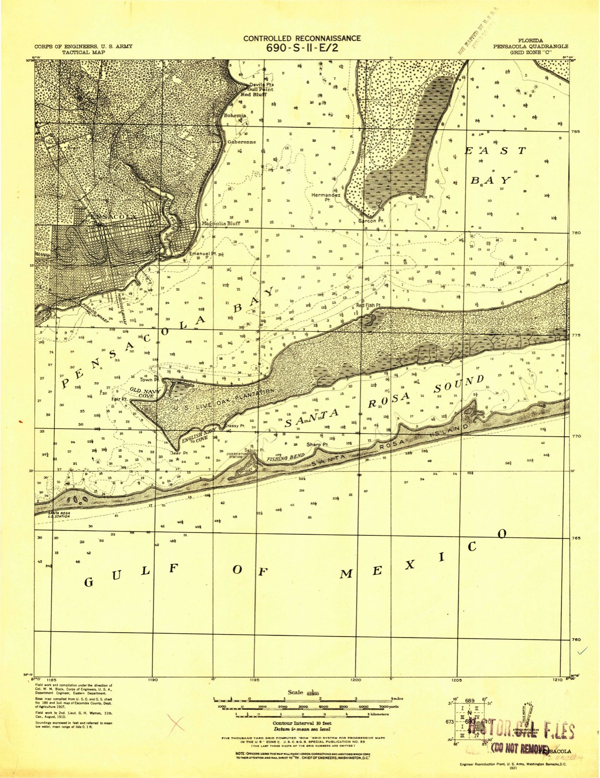 Topographic sheet covering Thiesen Building, surveyed 1921