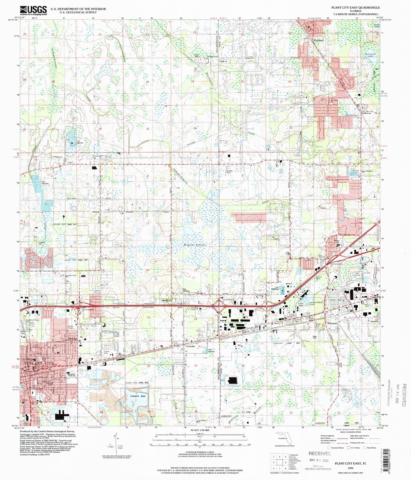 Topographic sheet of Galloway, surveyed 1994