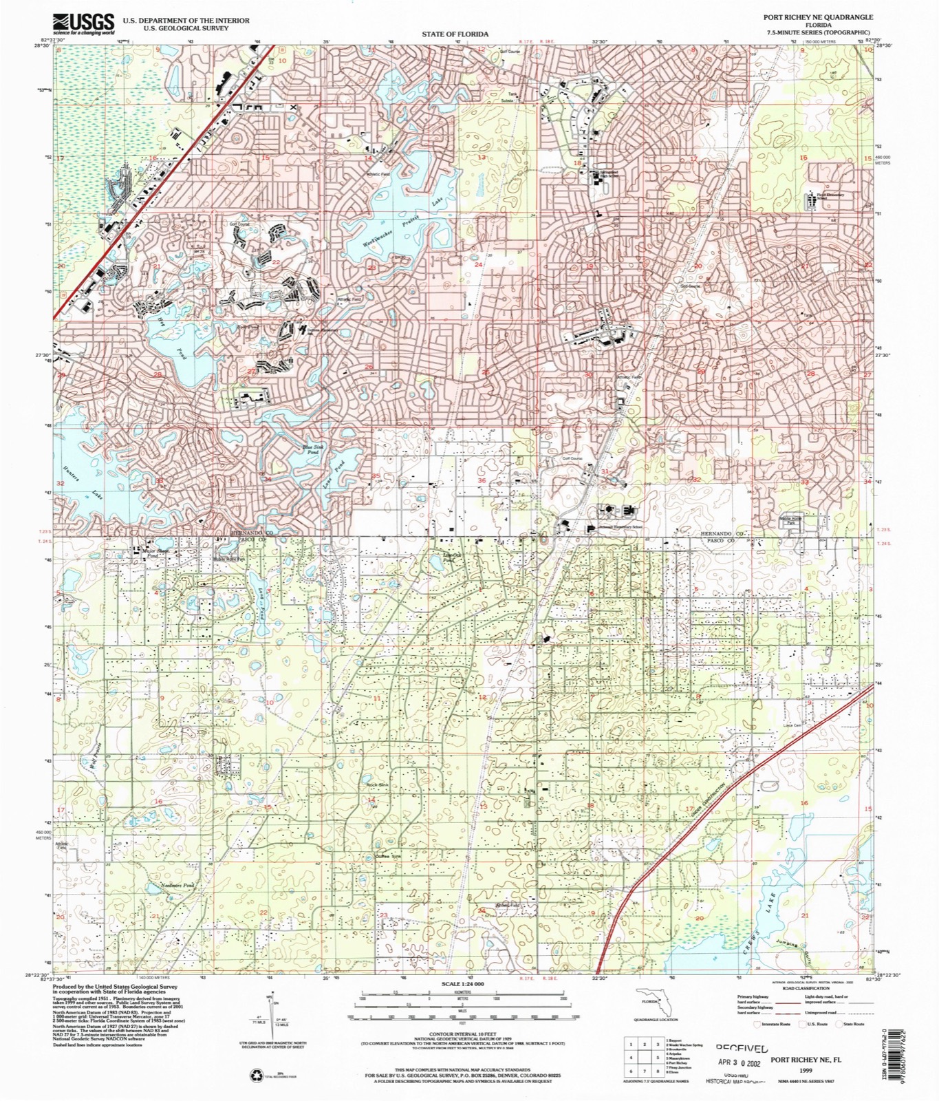Topographic sheet of Willow Sink, surveyed 1999