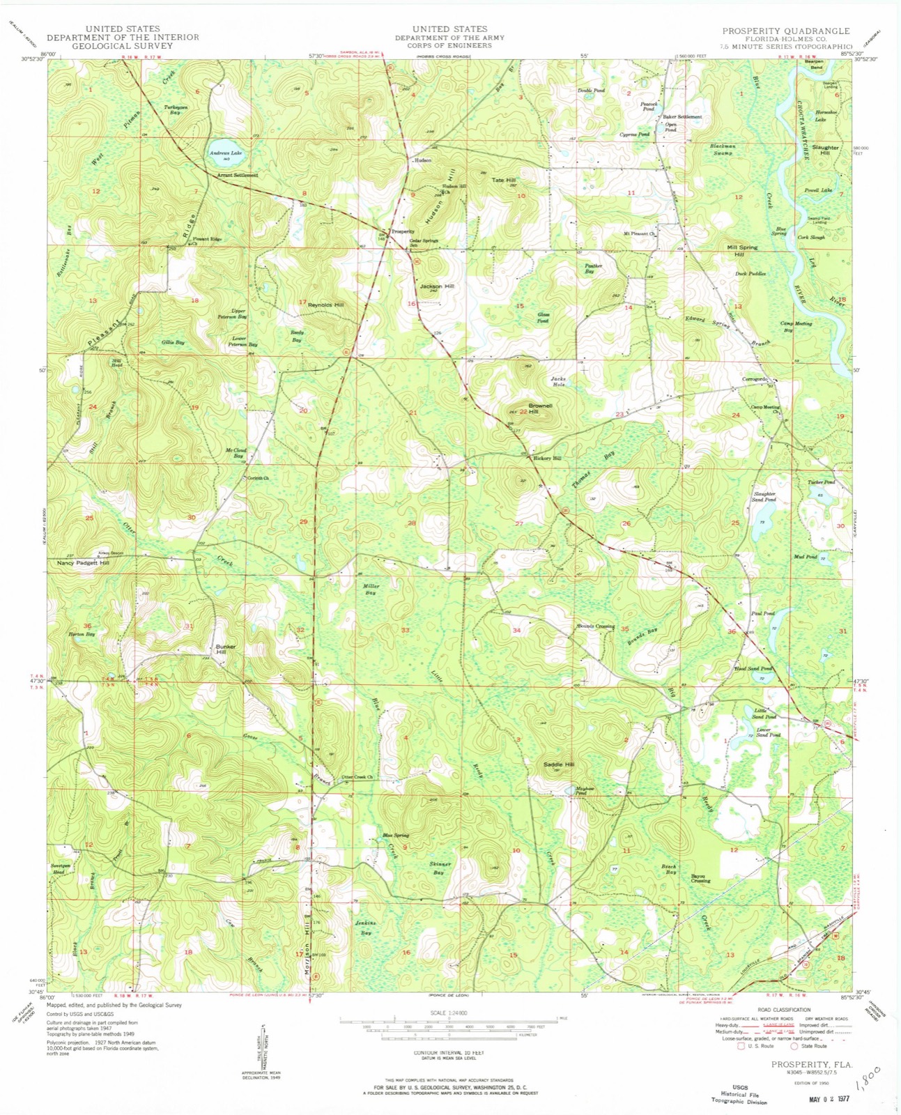 Topographic sheet of Cerrogordo, surveyed 1950