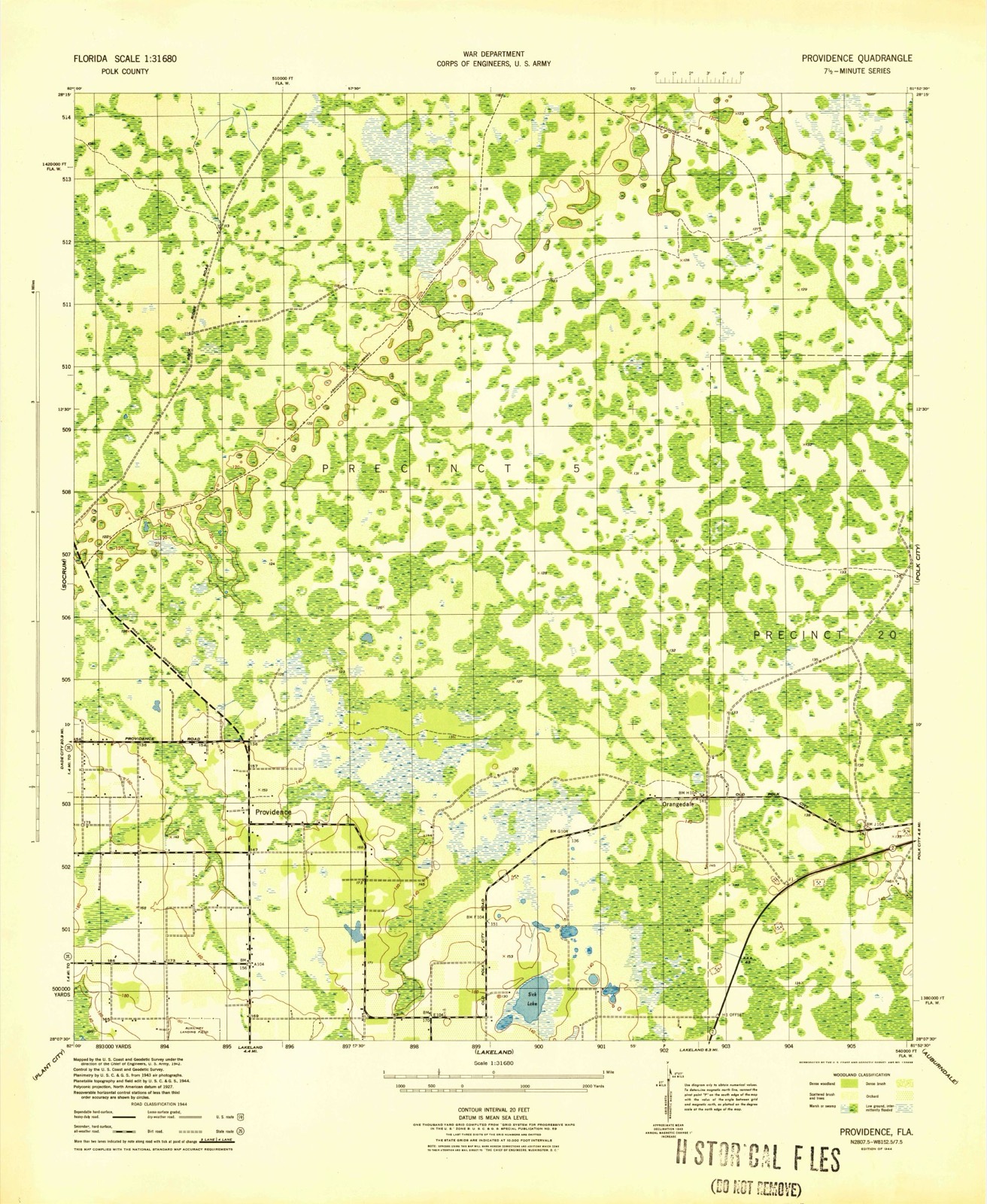 Topographic sheet of Fox Town, surveyed 1944
