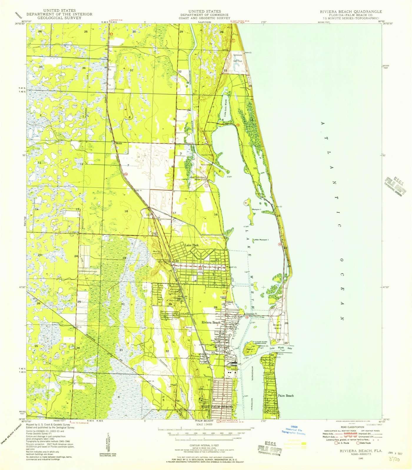 Topographic sheet of Juno Isles, surveyed 1946
