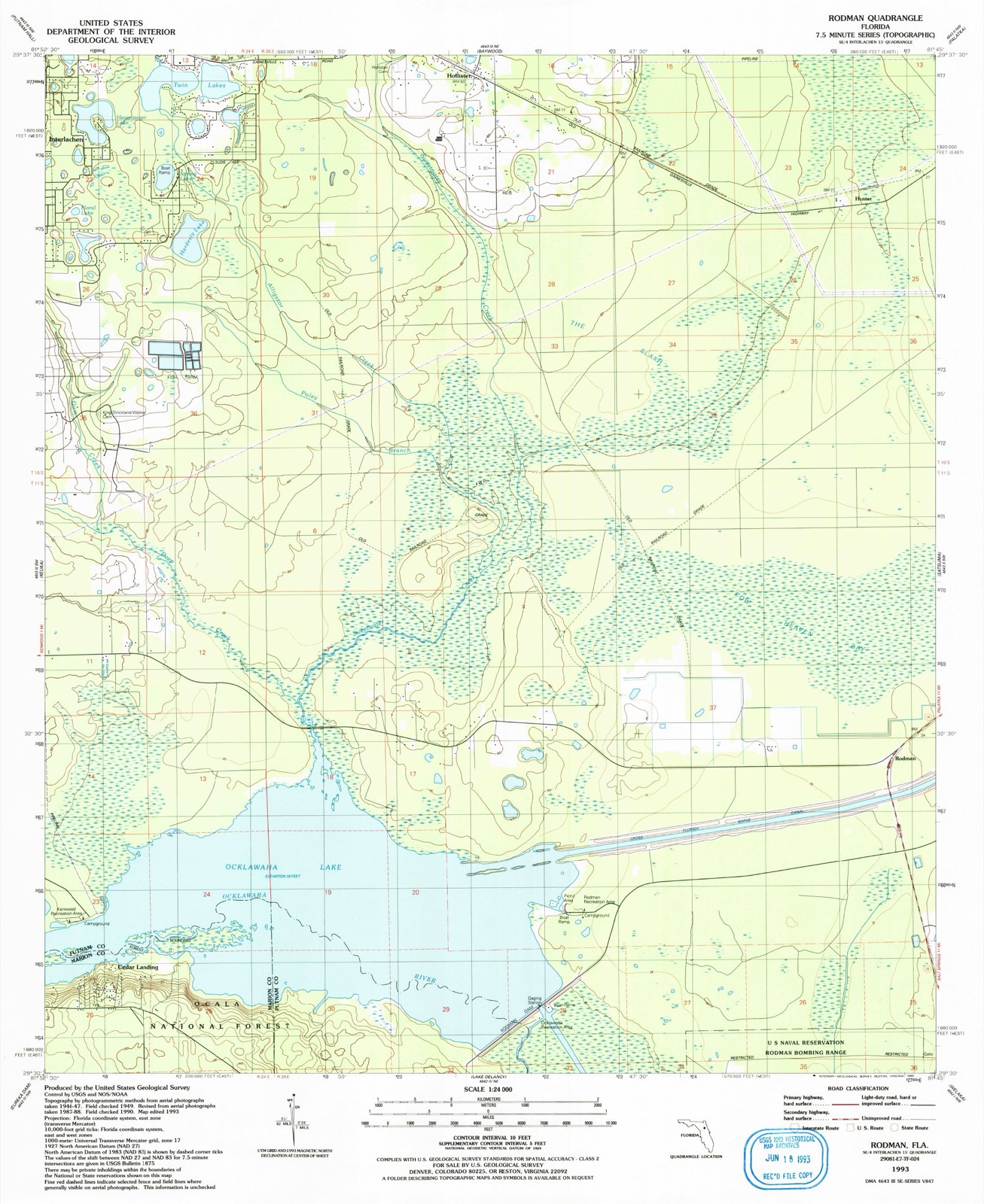 Topographic sheet of Hollister, surveyed 1993