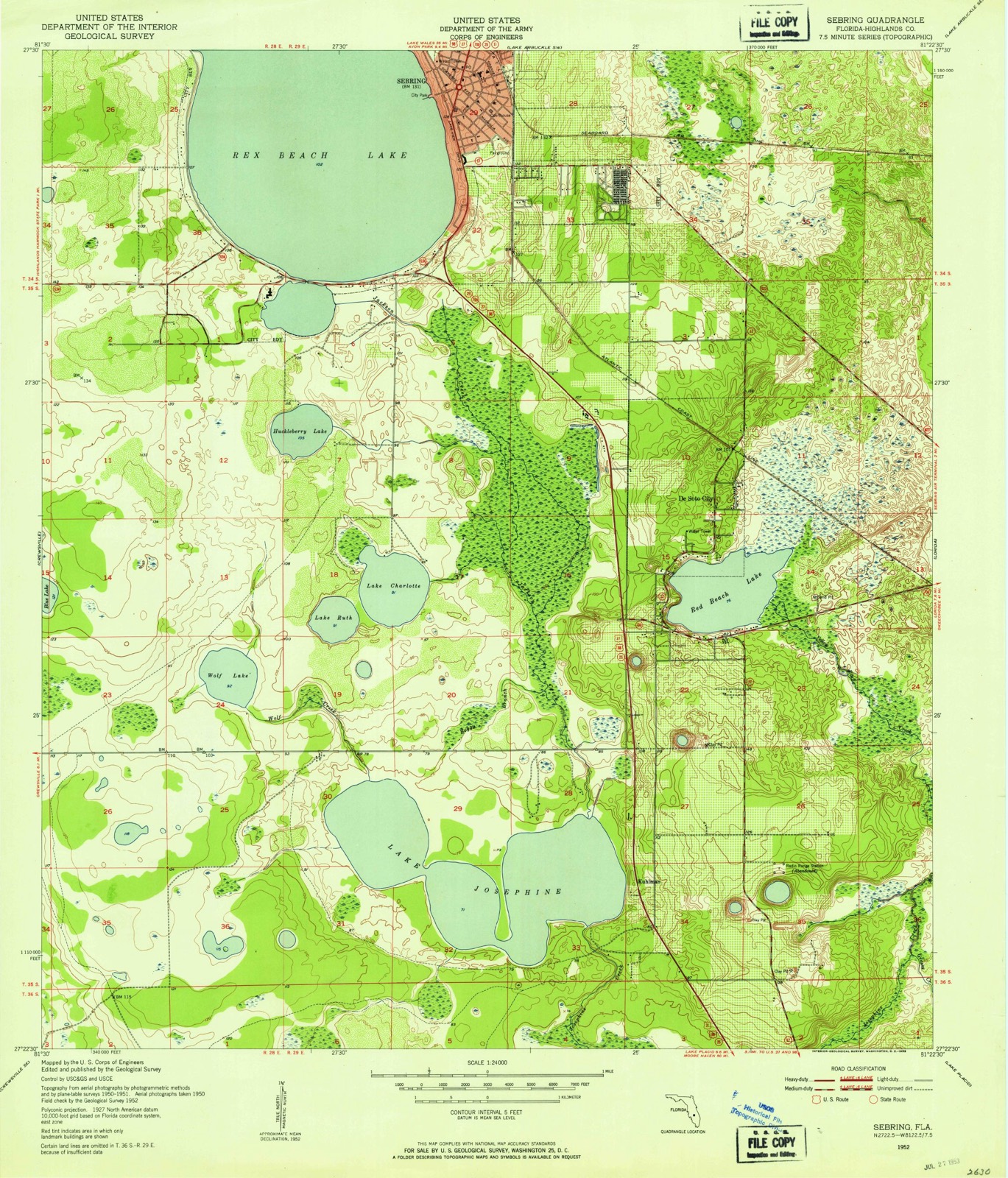 Topographic sheet covering Central Station, surveyed 1952