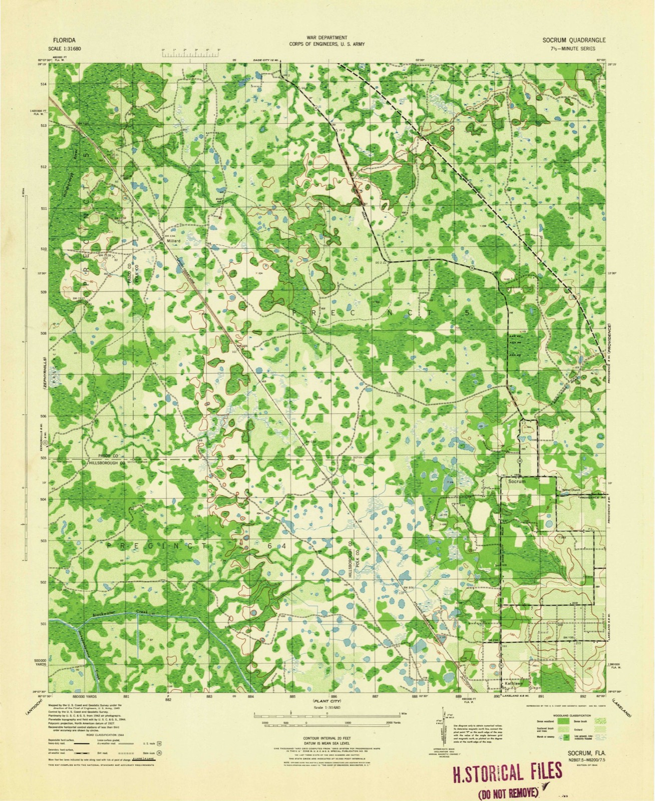 Topographic sheet of Hitchapukasse (historical), surveyed 1944