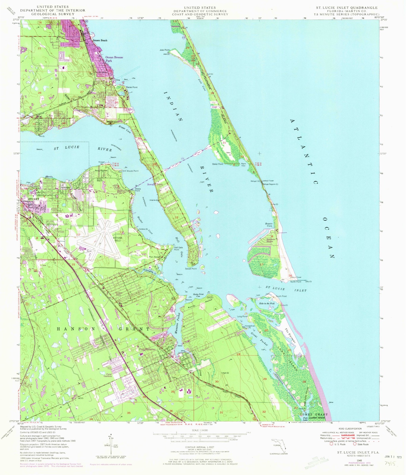 Topographic sheet of Rio, surveyed 1948