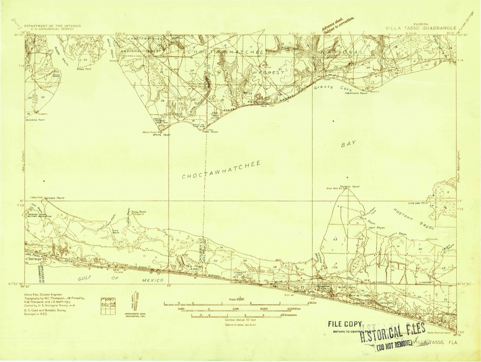 Topographic sheet of Seascape, surveyed 1935