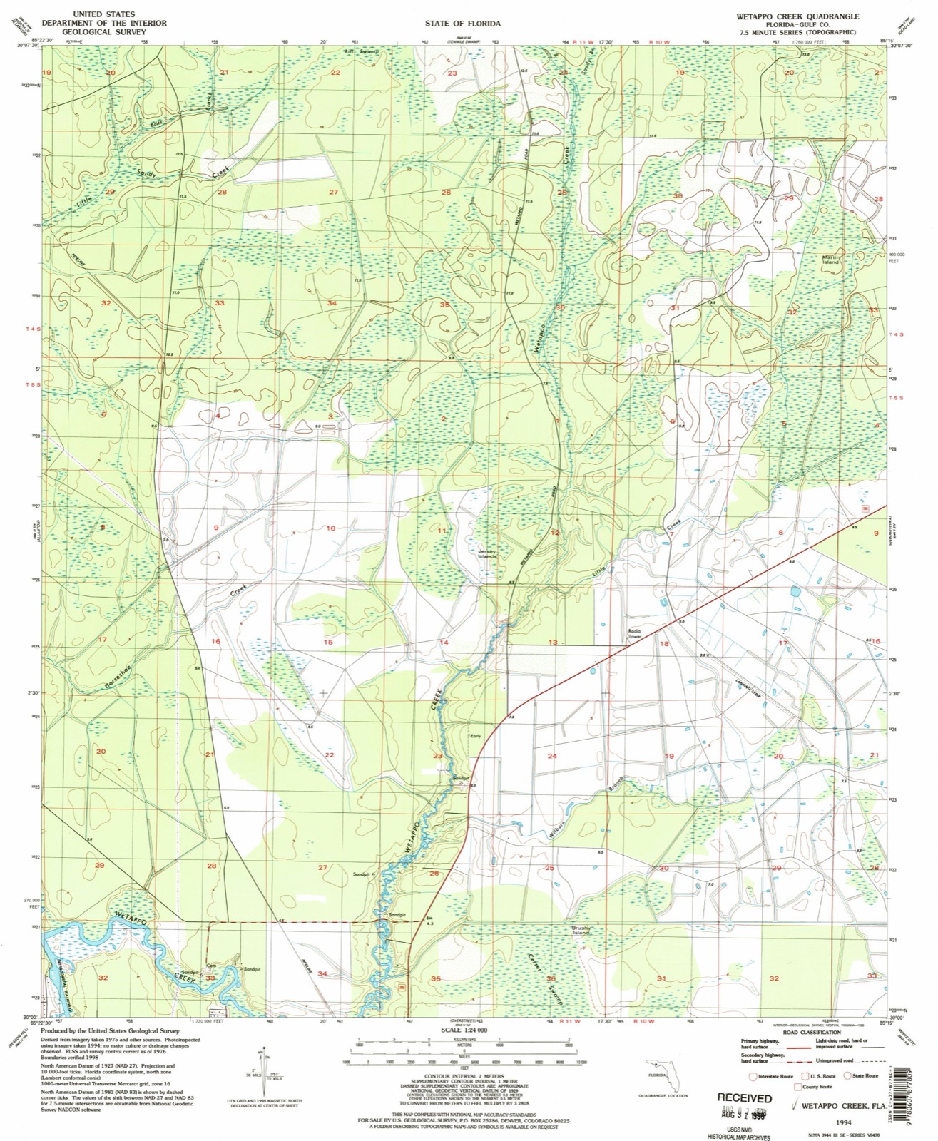 Topographic sheet of Majette, surveyed 1994