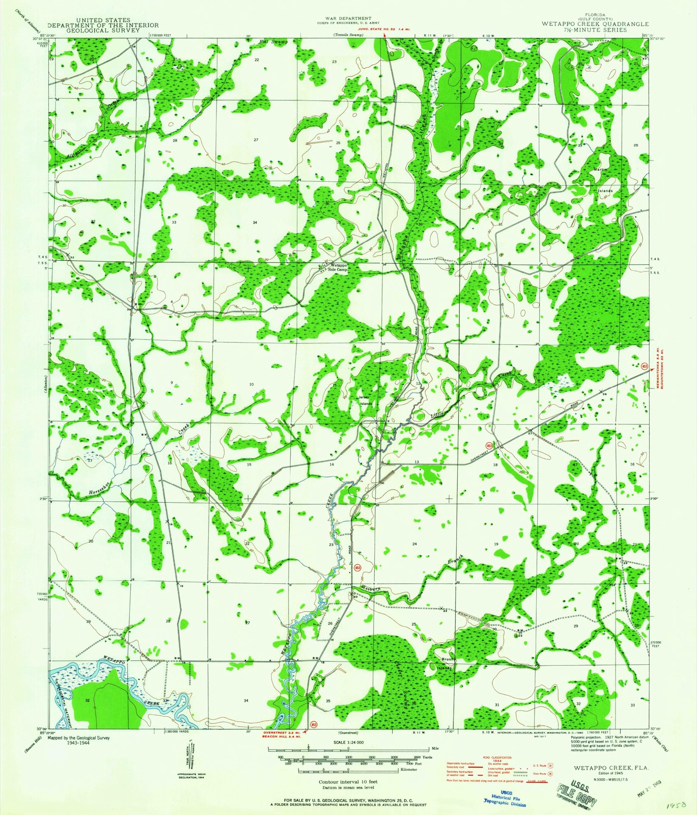 Topographic sheet of Majette, surveyed 1945
