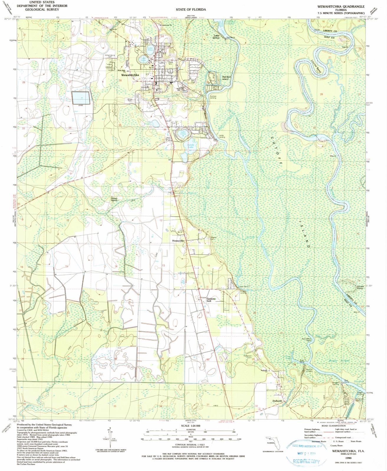 Topographic sheet of Lake Grove, surveyed 1990