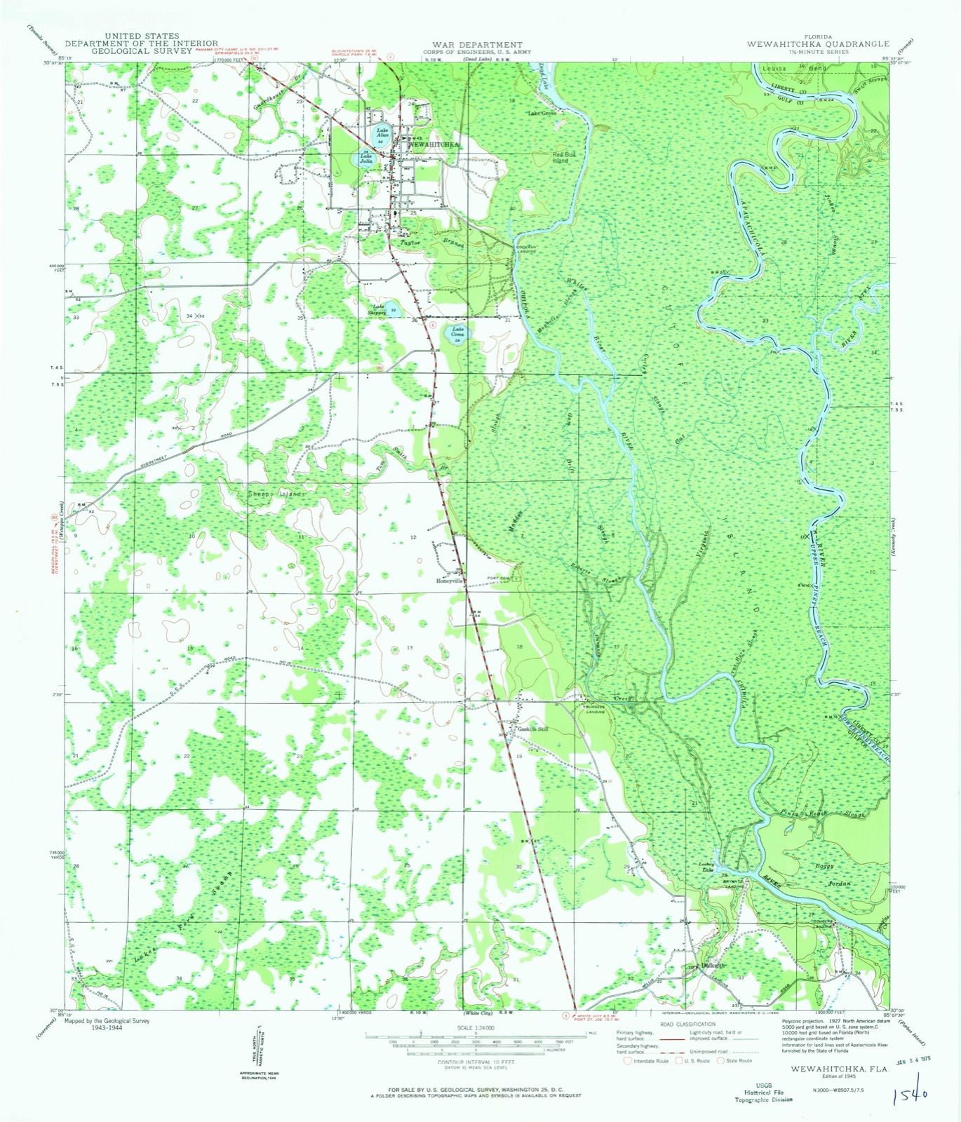 Topographic sheet of Lake Grove, surveyed 1945