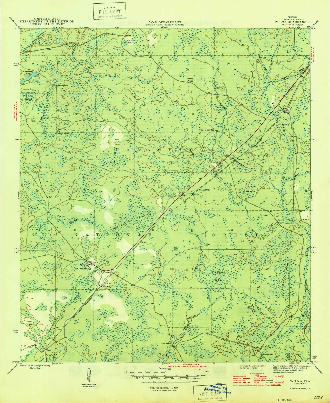 Topographic sheet of Vilas, surveyed 1946