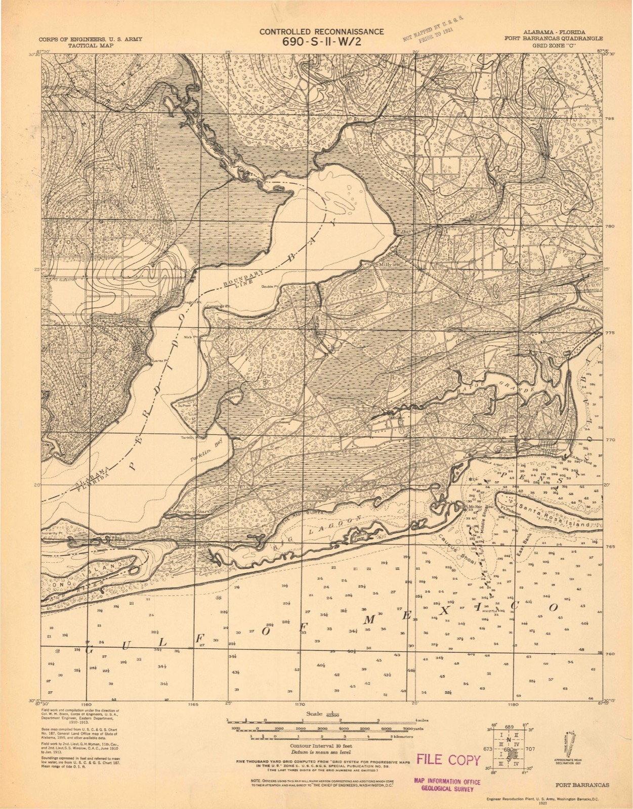 Topographic sheet of Haven Park, surveyed 1921