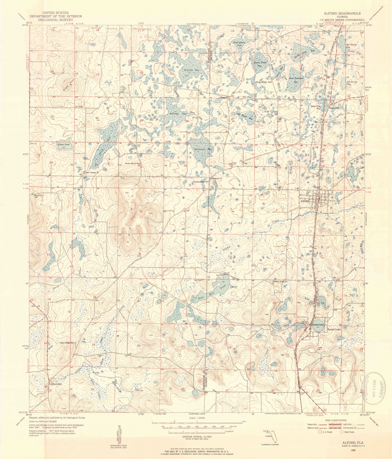 Topographic sheet of Kent Mill, surveyed 1952