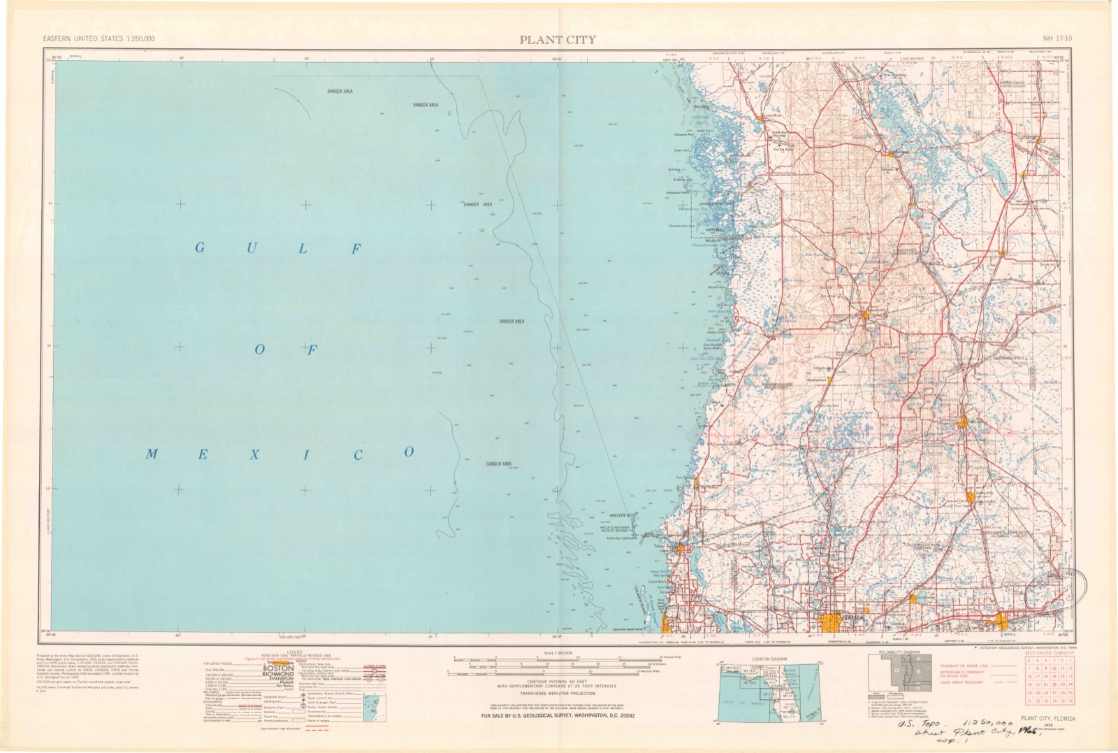 Topographic sheet of Terrell, surveyed 1955