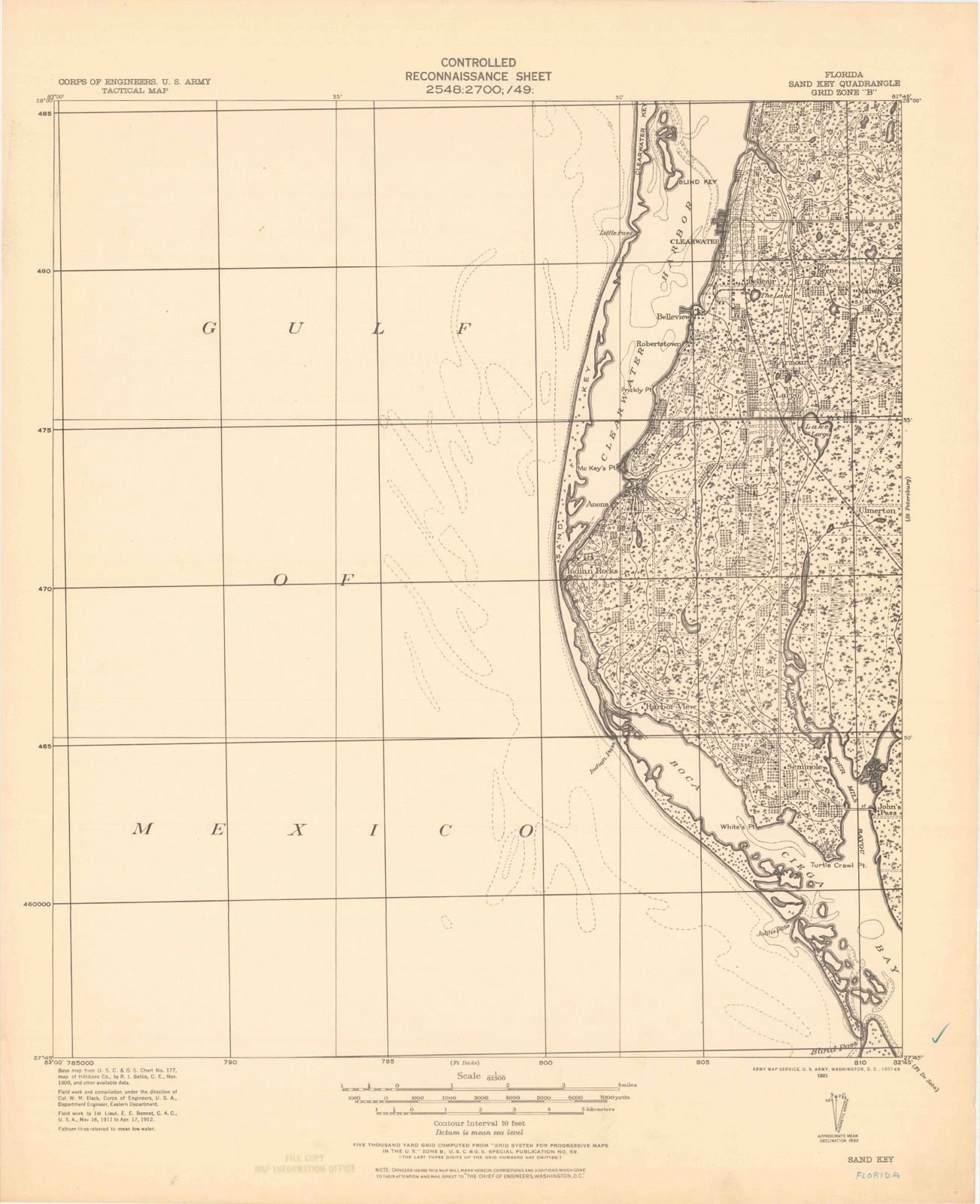 Topographic sheet of Ridgecrest, surveyed 1921