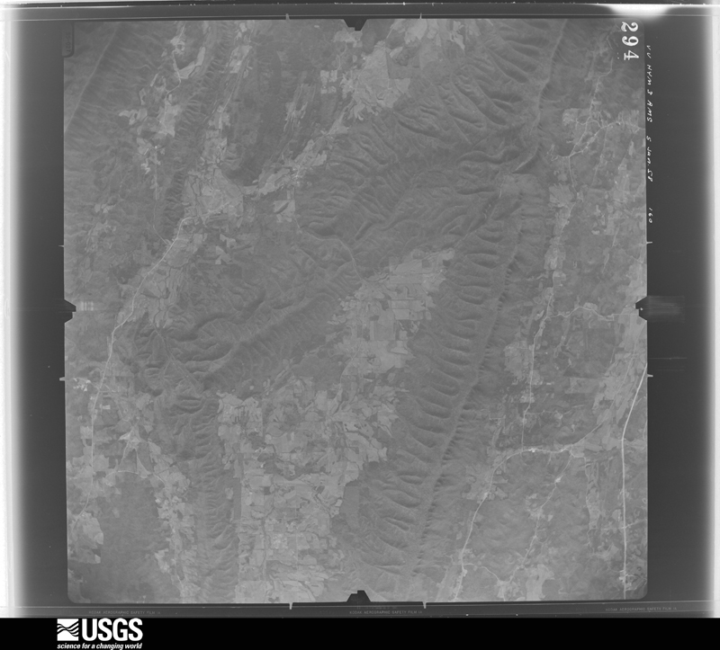 U.S. Geological Survey aerial photograph, 1958-01-05, scale 1:66000