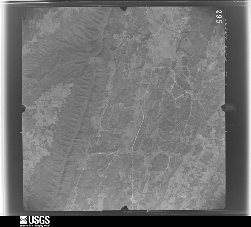 U.S. Geological Survey aerial photograph, 1958-01-05, scale 1:66000