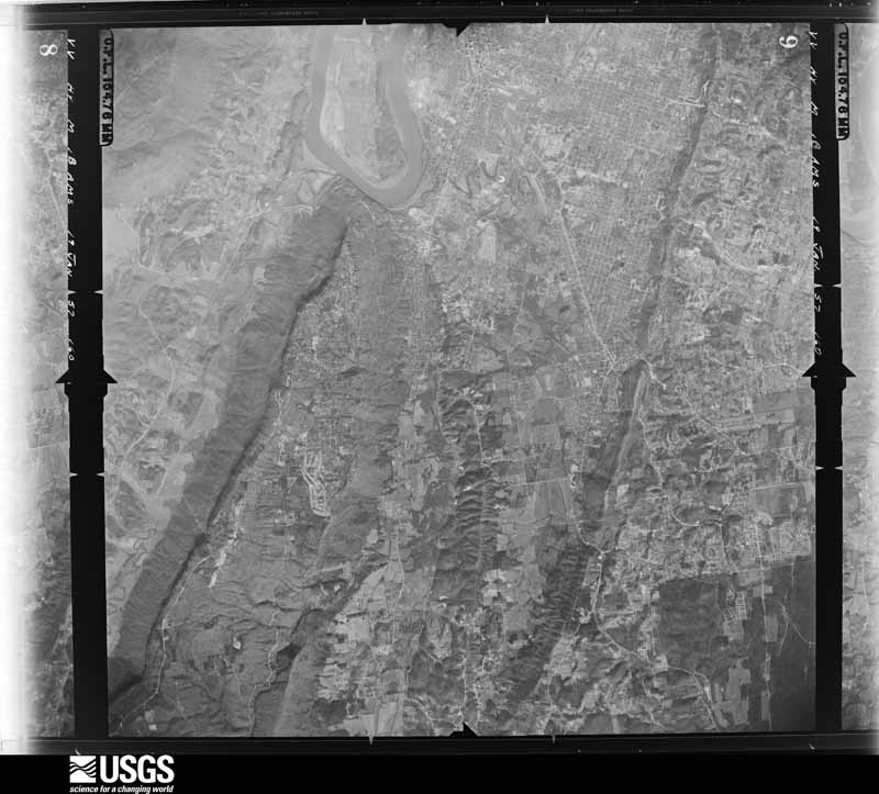 U.S. Geological Survey aerial photograph, 1957-01-19, scale 1:66000