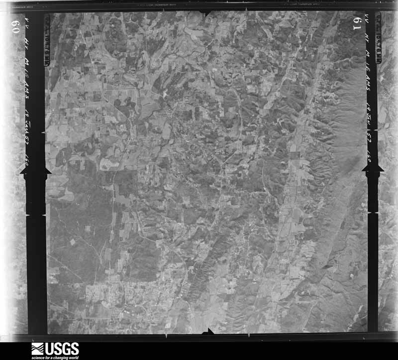U.S. Geological Survey aerial photograph, 1957-01-19, scale 1:66000