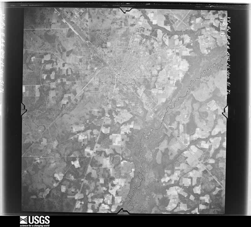 U.S. Geological Survey aerial photograph, 1951-01-16, scale 1:59000