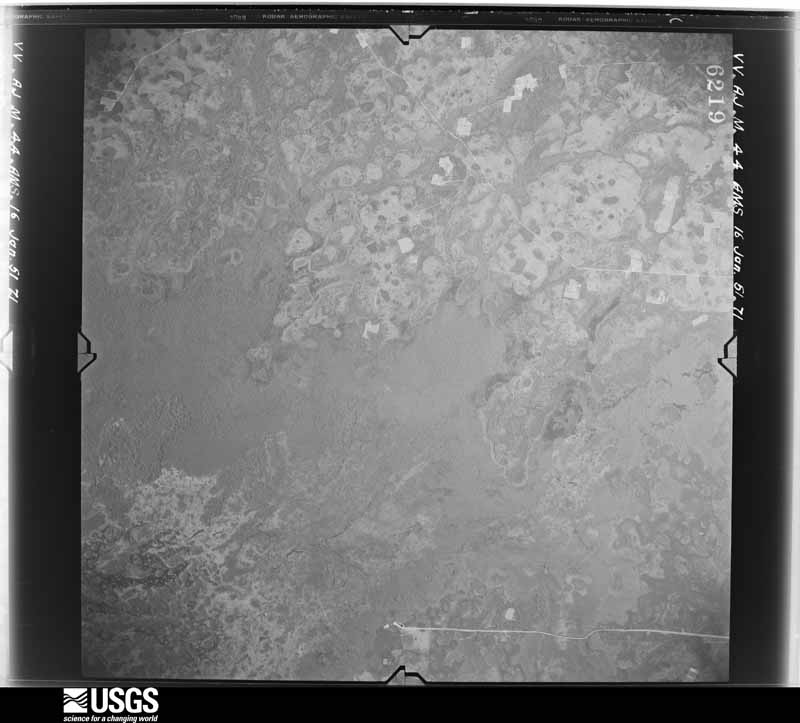 U.S. Geological Survey aerial photograph, 1951-01-16, scale 1:59000