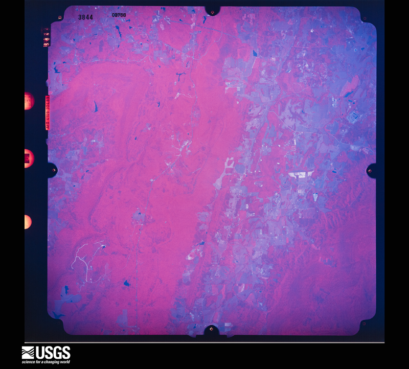 U.S. Geological Survey aerial photograph, 1988-07-09, scale 1:64000