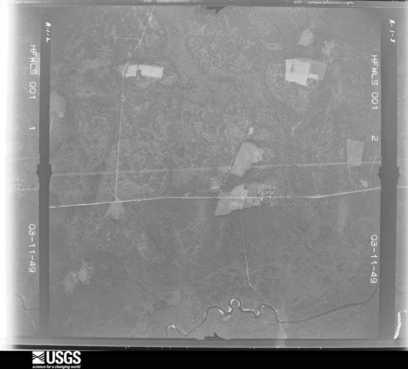 U.S. Geological Survey aerial photograph, 1949-03-11, scale 1:20000