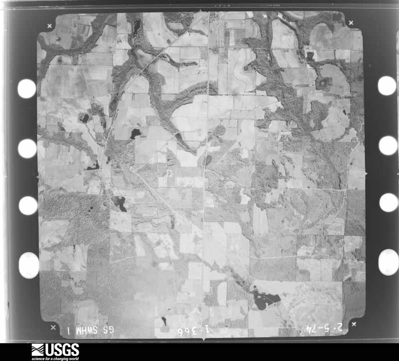 U.S. Geological Survey aerial photograph, 1974-02-01, scale 1:30800