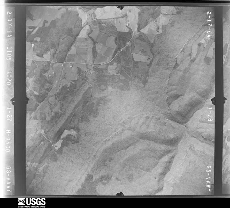U.S. Geological Survey aerial photograph, 1964-02-17, scale 1:19000