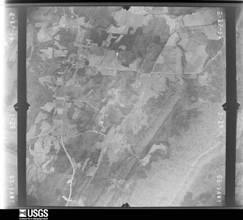 U.S. Geological Survey aerial photograph, 1964-02-17, scale 1:19000