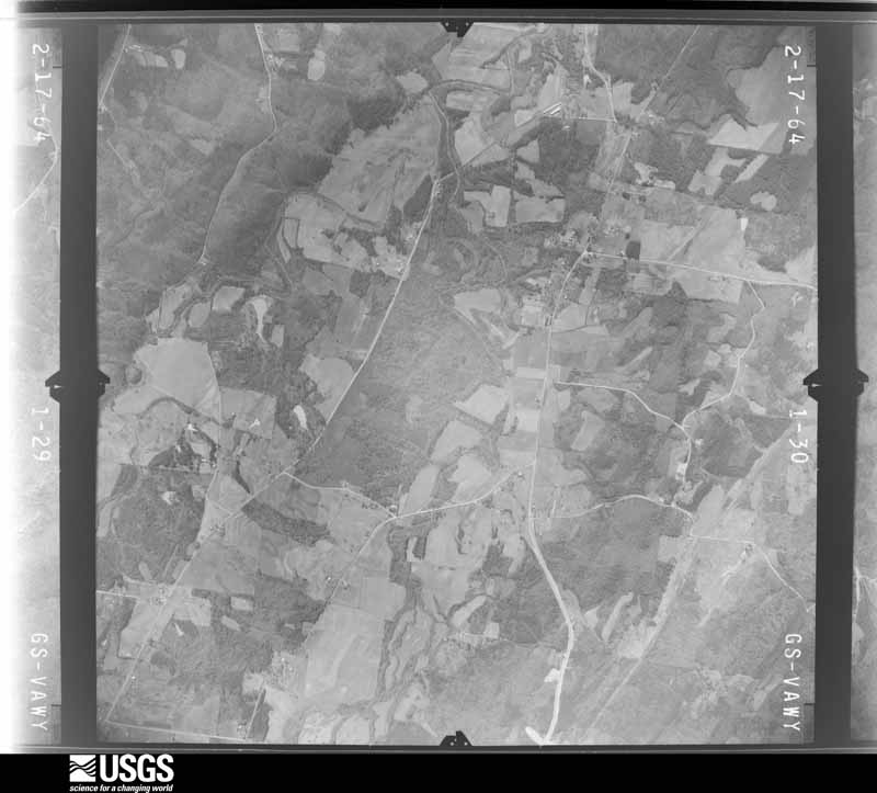 U.S. Geological Survey aerial photograph, 1964-02-17, scale 1:19000
