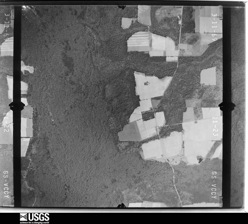 U.S. Geological Survey aerial photograph, 1969-03-11, scale 1:15000