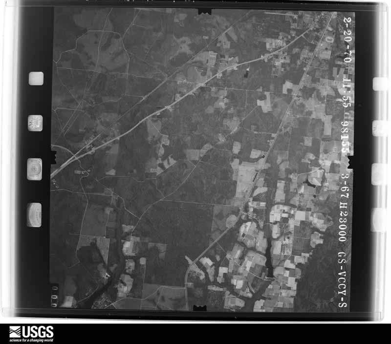 U.S. Geological Survey aerial photograph, 1970-02-20, scale 1:46000